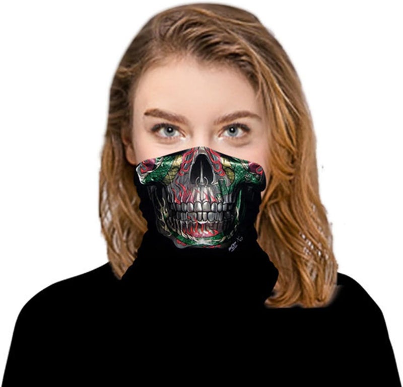 WYSUMMER Scarves Bandanas Skull Face Tube Headband, Gaiter Head Wrap Balaclava Magic Scarf Motorcycle Multi Function Headwear - Image 3